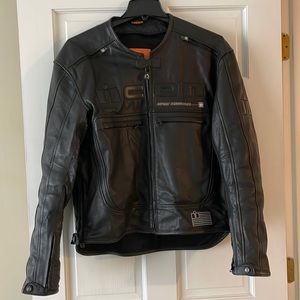 Men’s Leather Motorcycle Riding Coat Jacket